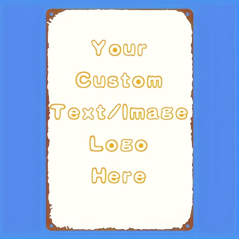 Vintage Fashion Wall Art - Targa in Latta Rettangolare Personalizzata da