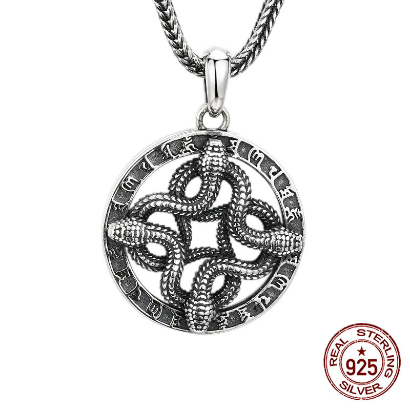 Vintage Fashion In Chinese - Ciondolo in argento sterling 925 con