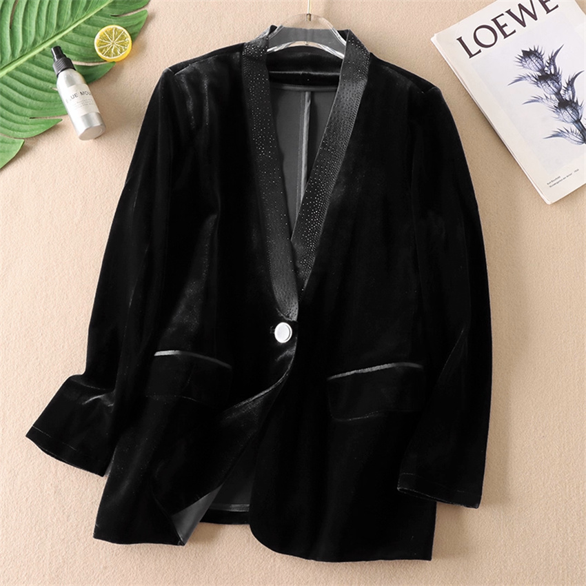 Velvet Blazer Vintage - Autunno Inverno Big Size Vintage Donna