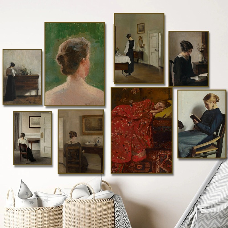 Vintage Fashion Wall Art - Dipinto su Tela Vintage Donna che