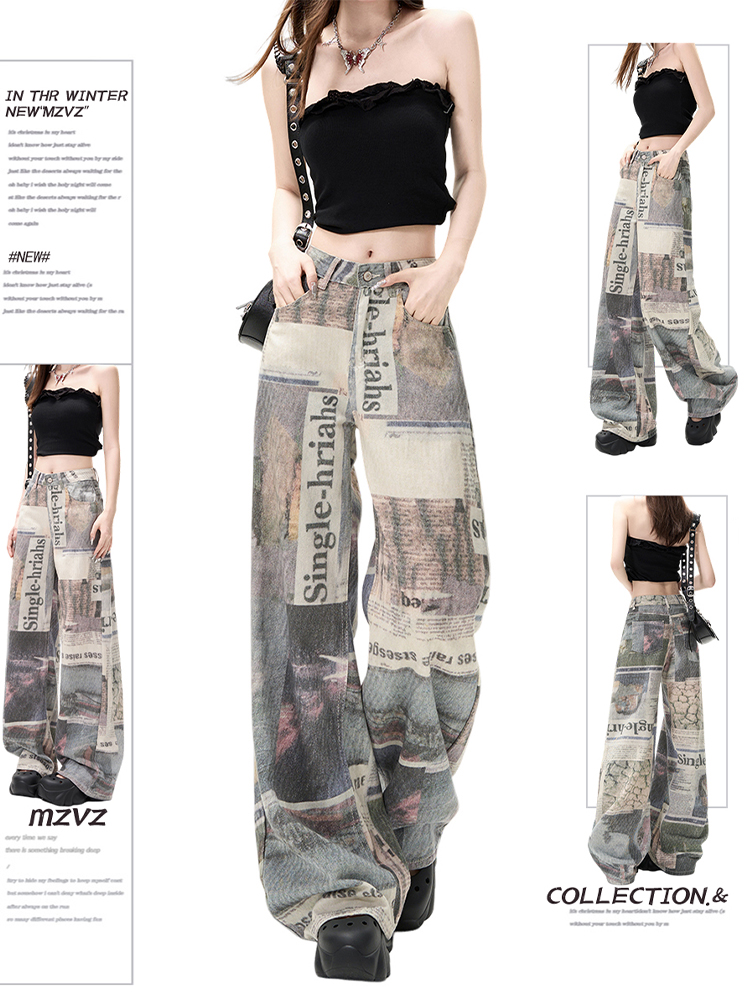 Mom Jean High Rise - Pantaloni in denim da donna invernali