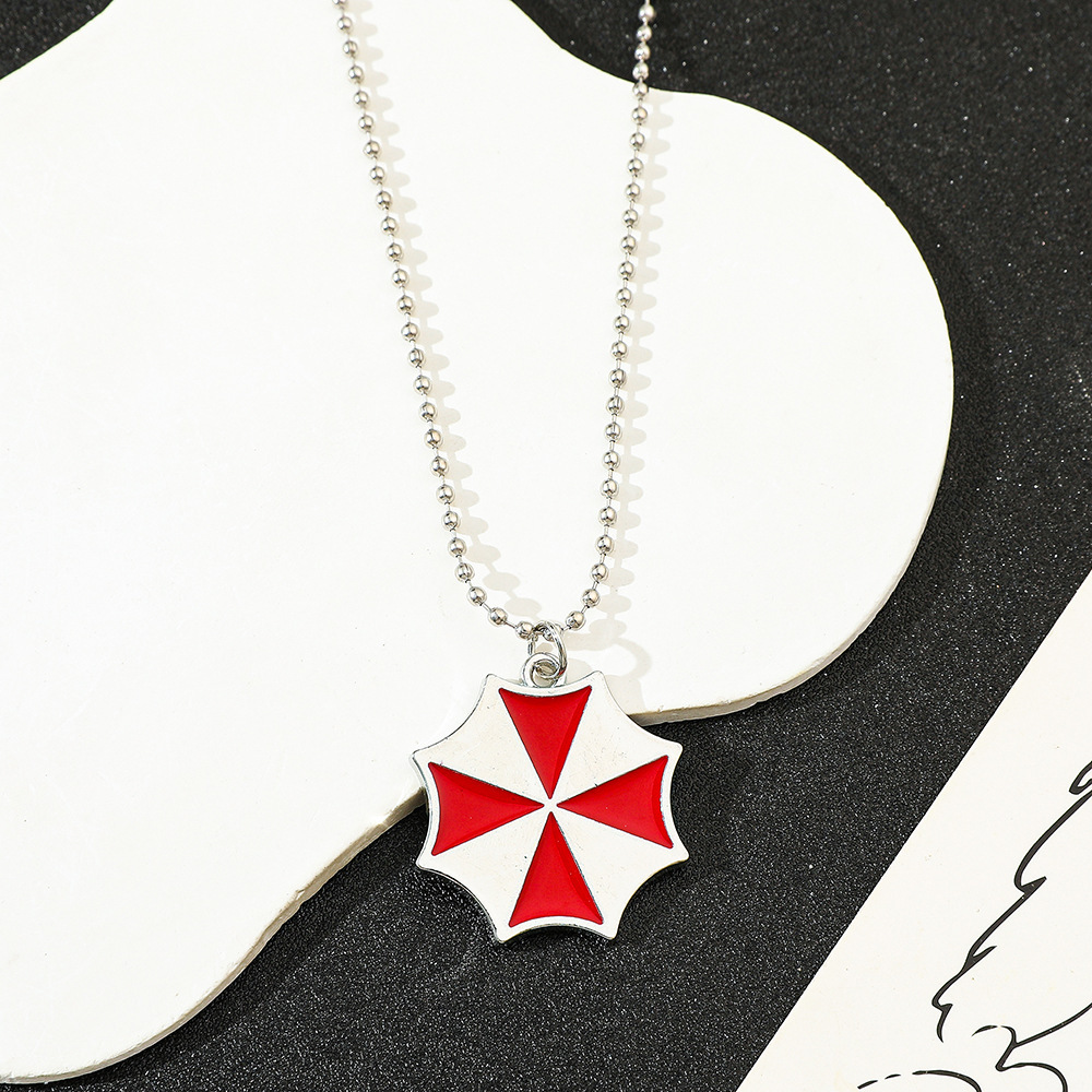 Vintage Fashion Tumblr - Collana con Ciondolo Ombrello Rosso Vintage,