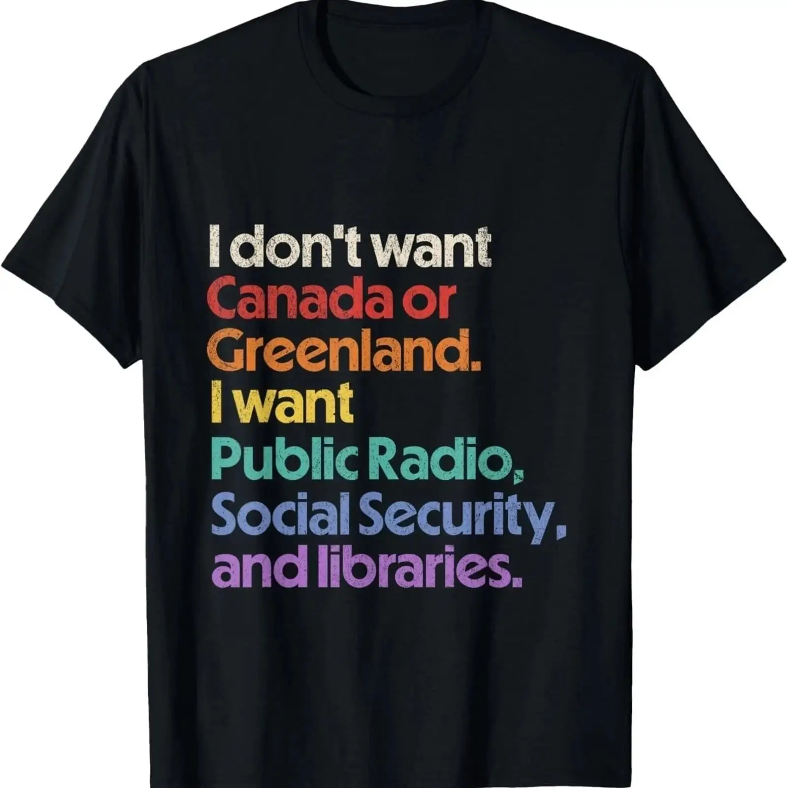 Vintage Fashion Library - Maglietta Protect Public Broadcasting Social Security