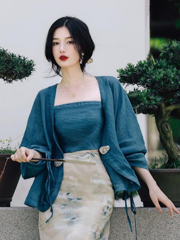 Vintage Fashion In Chinese - Completo Tre Pezzi Donna Taglie Forti