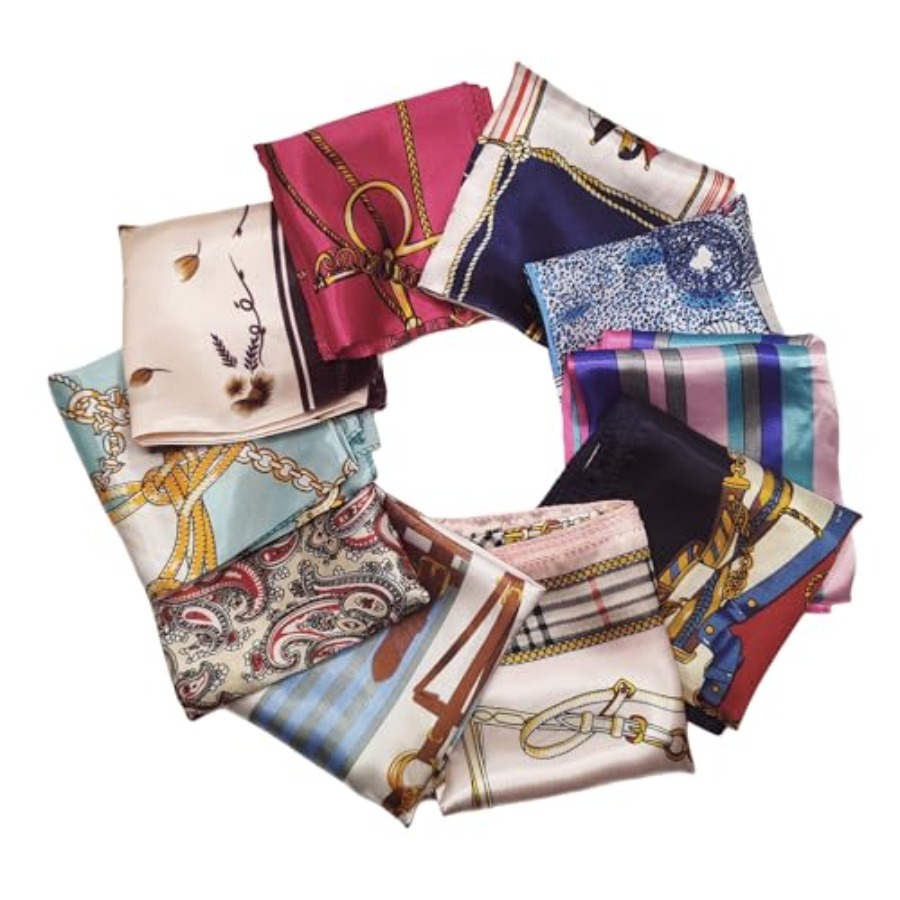 Vintage Fashion Patterns - Confezione da 10 Fazzoletti Quadrati in