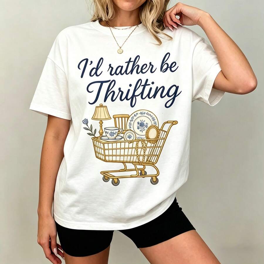 Thrift Vintage Fashion Usa - [Maglietta grafica] Maglietta in cotone 100%