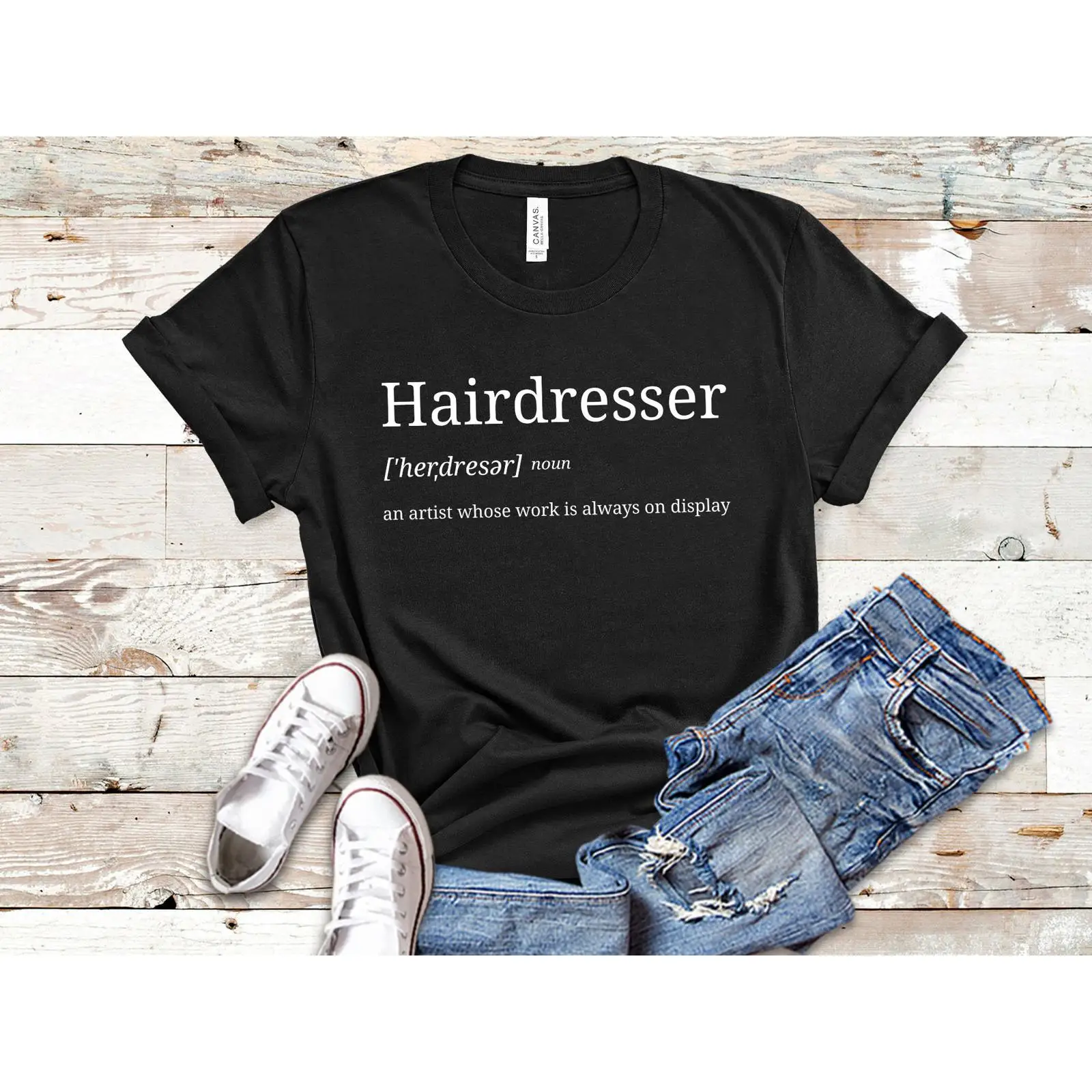 Vintage Fashion Quotes Short - T-shirt da Parrucchiere Vintage con Stampa