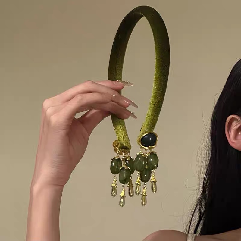 Vintage Fashion In Chinese - Fascia per capelli con frange vintage