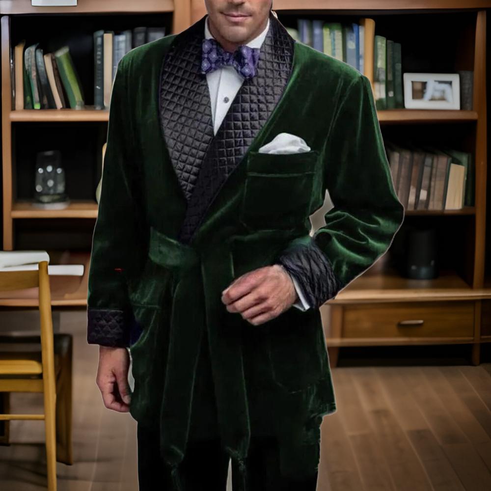 Velvet Blazer Vintage - Giacche da smoking in velluto verde