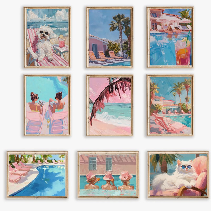 Vintage Fashion Wall Art - Poster Vintage Estivo per Festa in