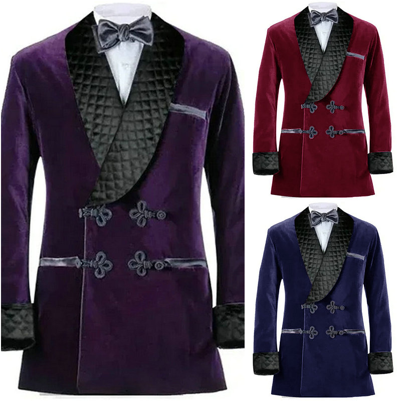 Velvet Blazer Vintage - Giacche da fumo in velluto viola