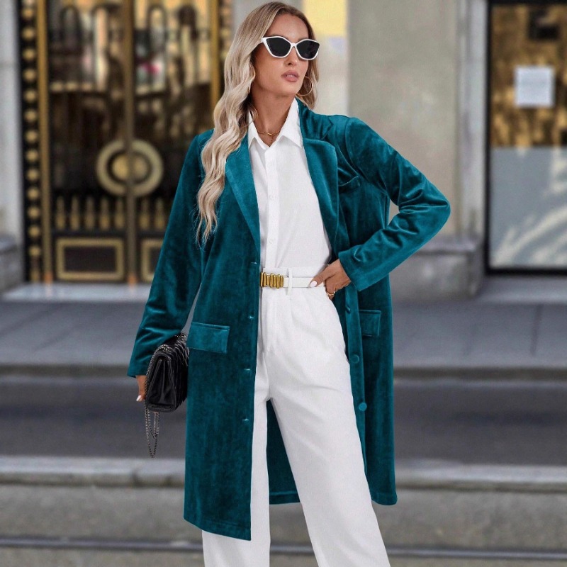 Velvet Blazer Vintage - Nuovo Cappotto Trench in Velluto Vintage