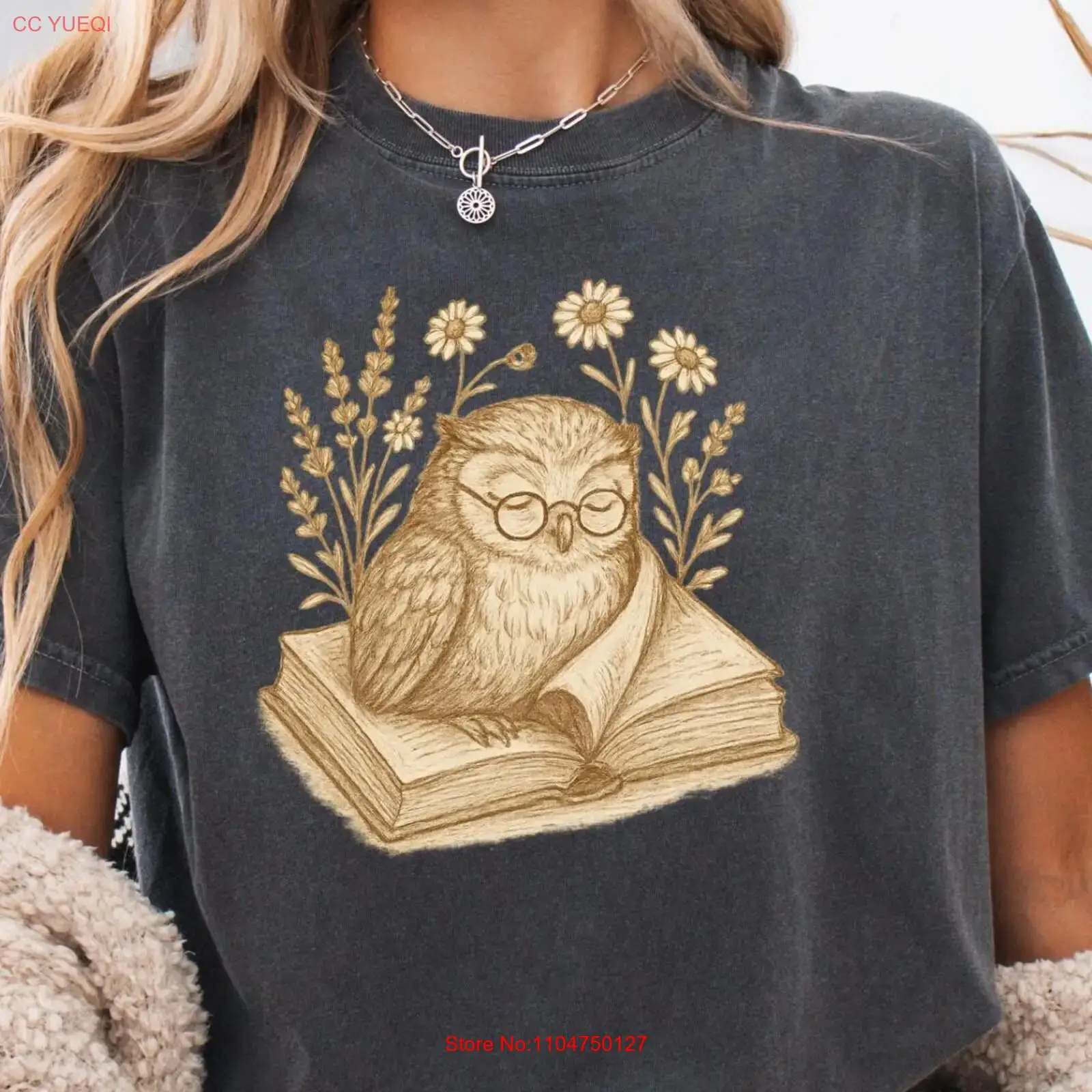 Vintage Fashion Books - T-shirt per amanti dei libri, con