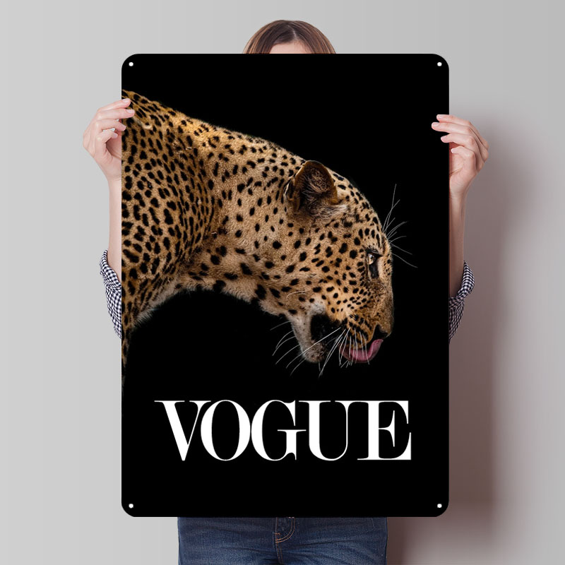 Vintage Fashion Vogue - Vogue Fashion Poster Targhe in metallo