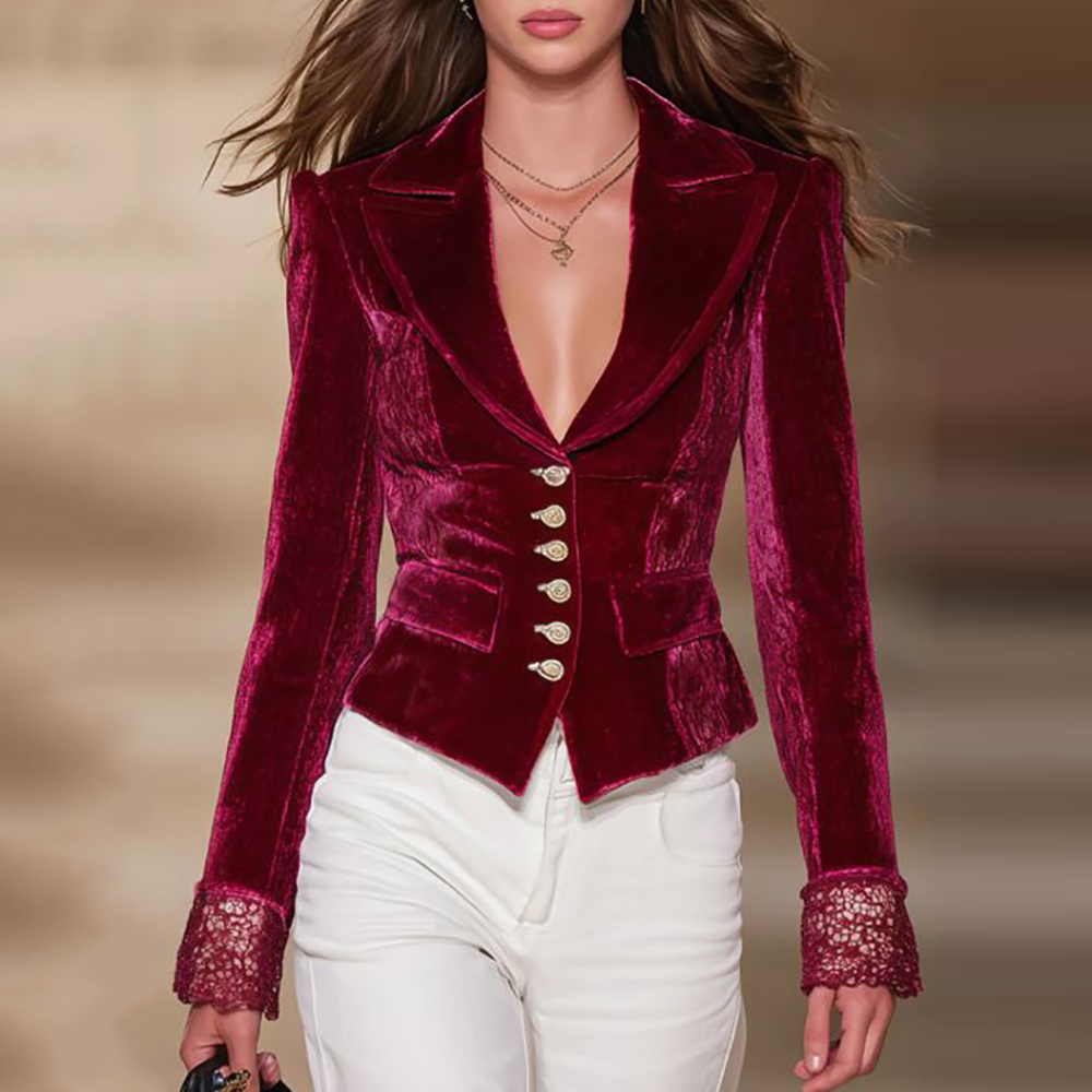 Blazer Elegante da Donna in Ve - Velvet Blazer Vintage recensione e prezzo