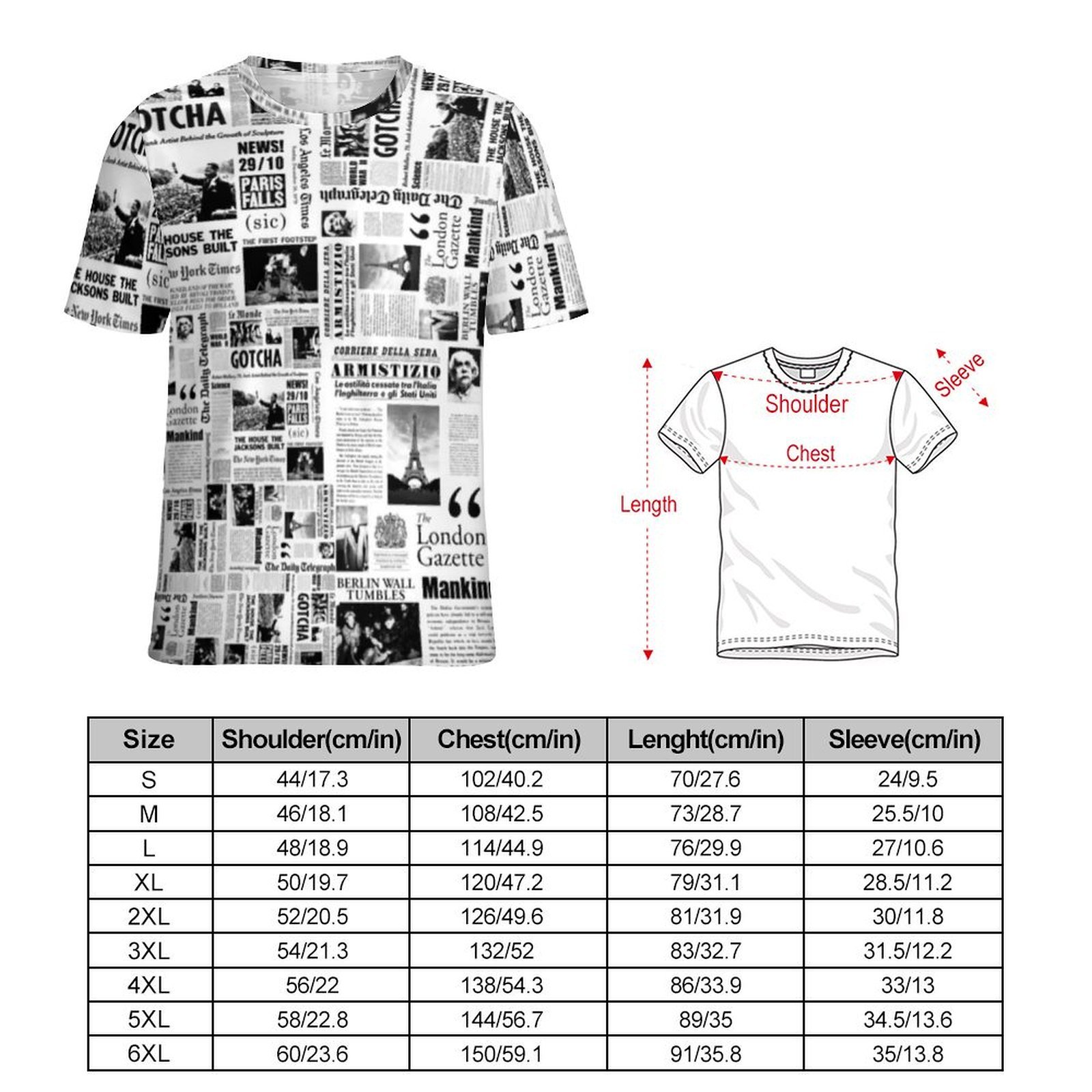 T-Shirt Vintage da Uomo con St - Vintage Fashion Newspaper recensione e prezzo