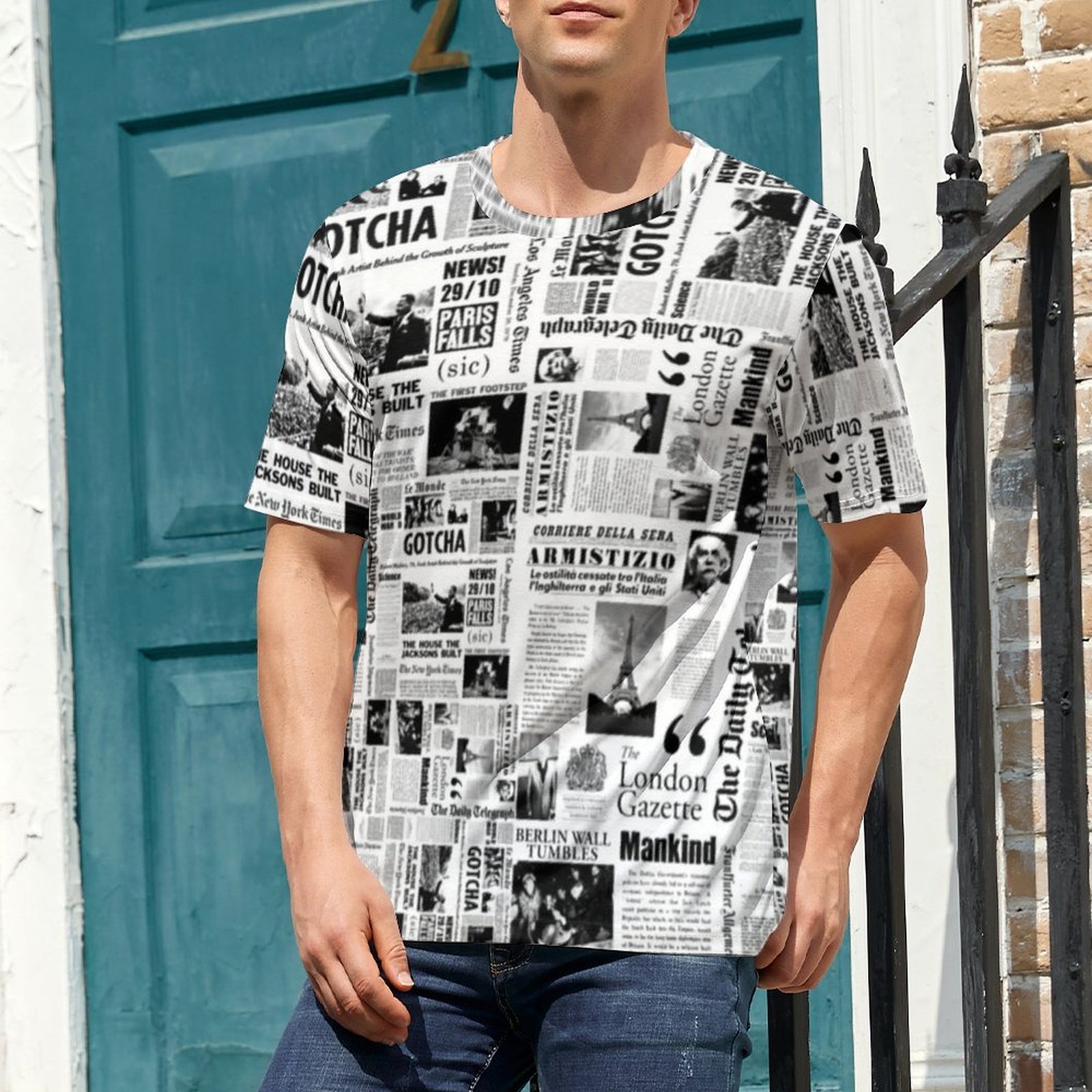 T-Shirt Vintage da Uomo con St - Vintage Fashion Newspaper recensione e prezzo