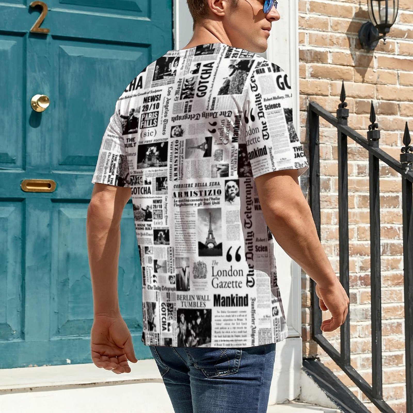 T-Shirt Vintage da Uomo con St - Vintage Fashion Newspaper recensione e prezzo