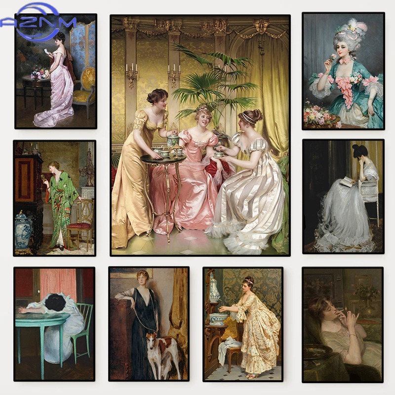 Poster con Ritratto Femminile  - Vintage Fashion Wall Art recensione e prezzo