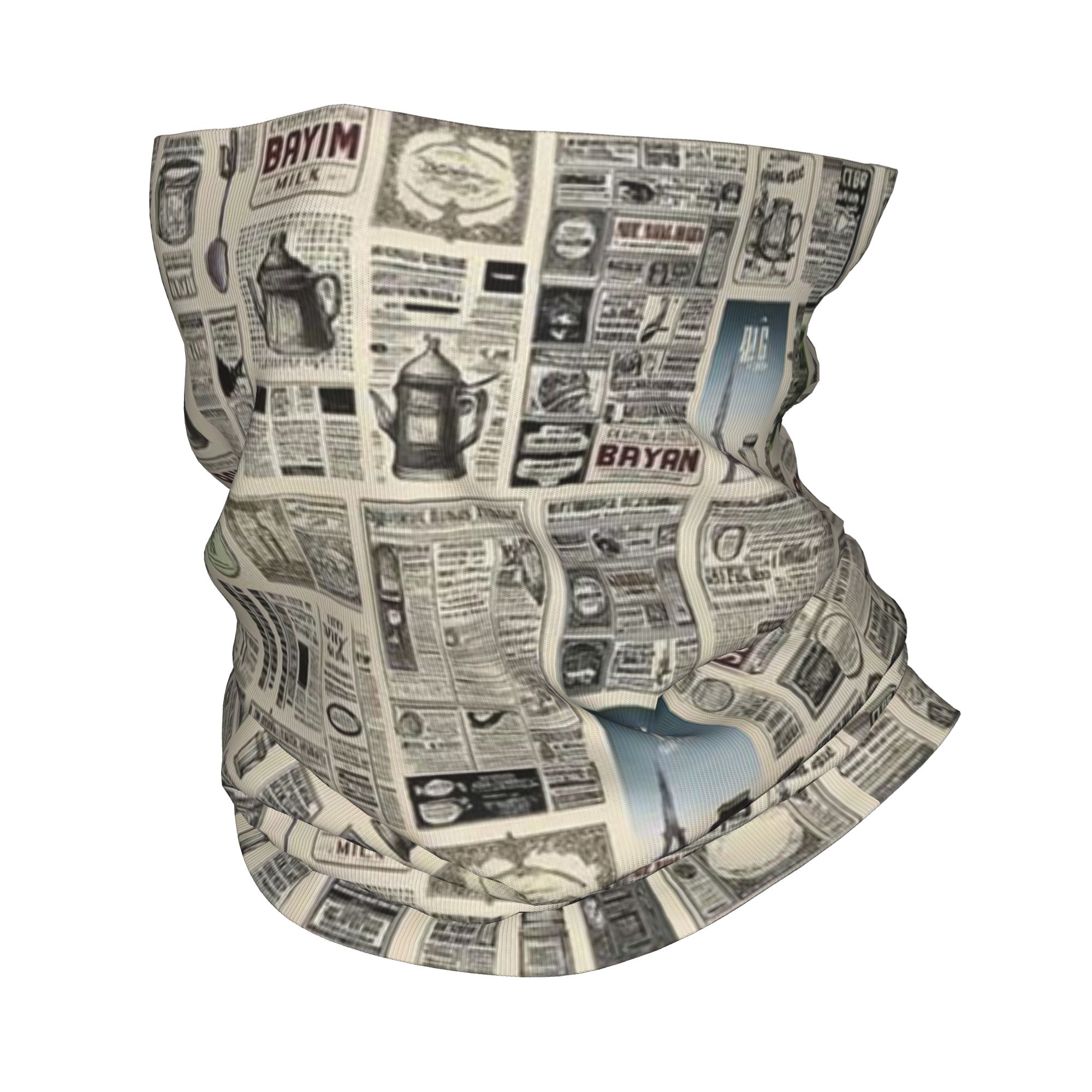 Bandana con Motivo a Giornale  - Vintage Fashion Newspaper recensione e prezzo