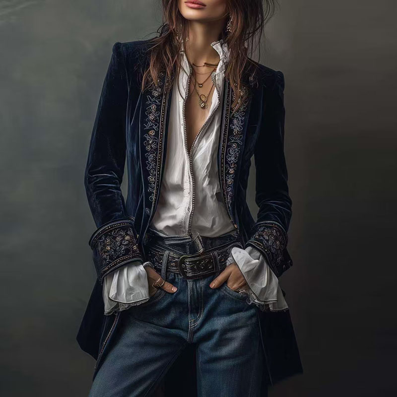 Nuove donne cappotti e giacche - Velvet Blazer Vintage recensione e prezzo