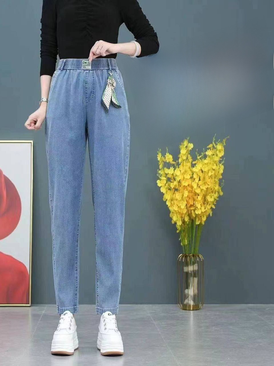 Jeans a Vita Alta a Gamba Drit - Mom Jean High Rise recensione e prezzo
