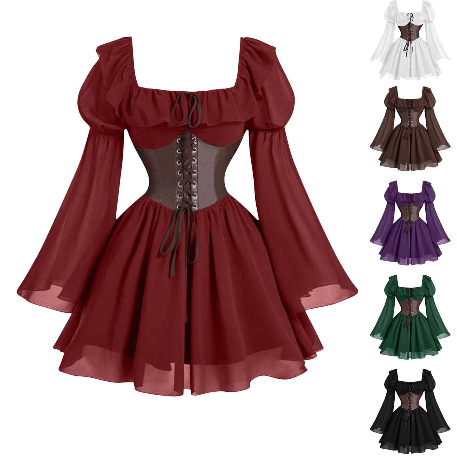 Abito medievale rinascimentale - Vintage Fashion Women Dresses recensione e prezzo