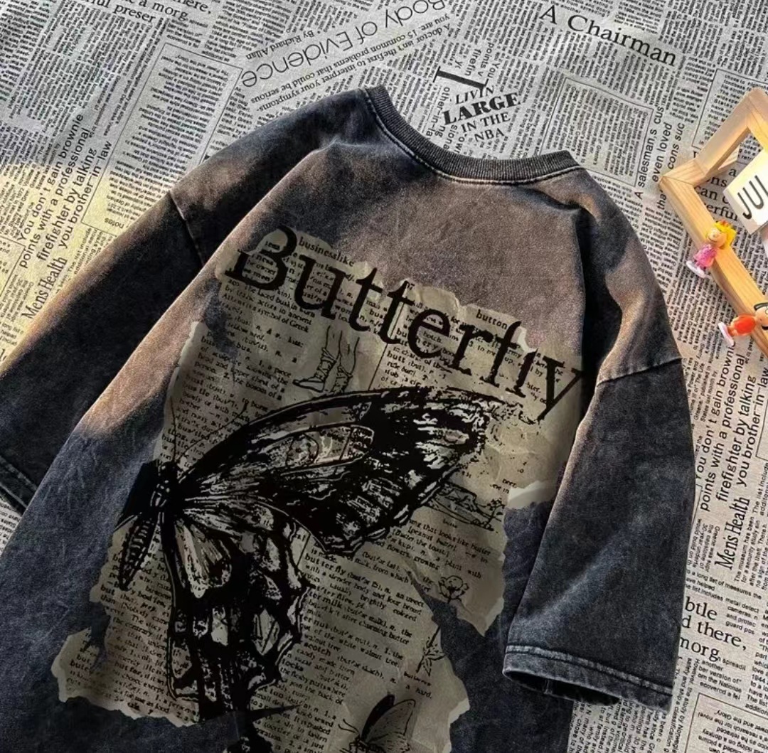 T-shirt vintage lavata nera co - Vintage Fashion Newspaper recensione e prezzo